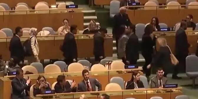 以色列總理聯大發言多國代表離場
